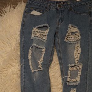 BooHoo blue mom jeans
